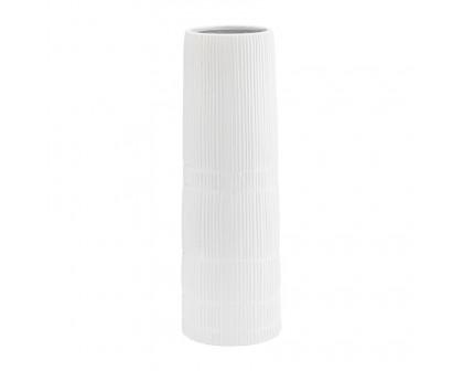 Sagebrook™ 18" Ceramic Lined Cylinder Vase - White