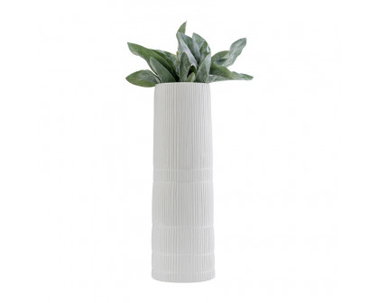 Sagebrook™ 18" Ceramic Lined Cylinder Vase - White