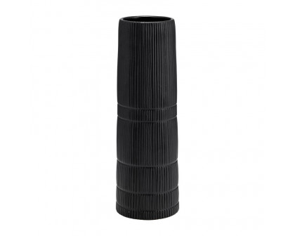 Sagebrook™ 18" Ceramic Lined Cylinder Vase - Matte Black