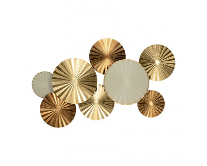 Sagebrook Metal Pleated Wall Discs