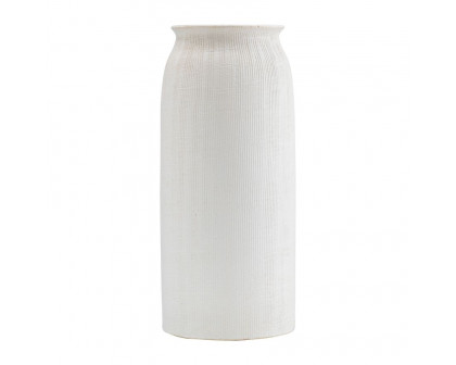 Sagebrook 13" Ceramic Ridged Vase