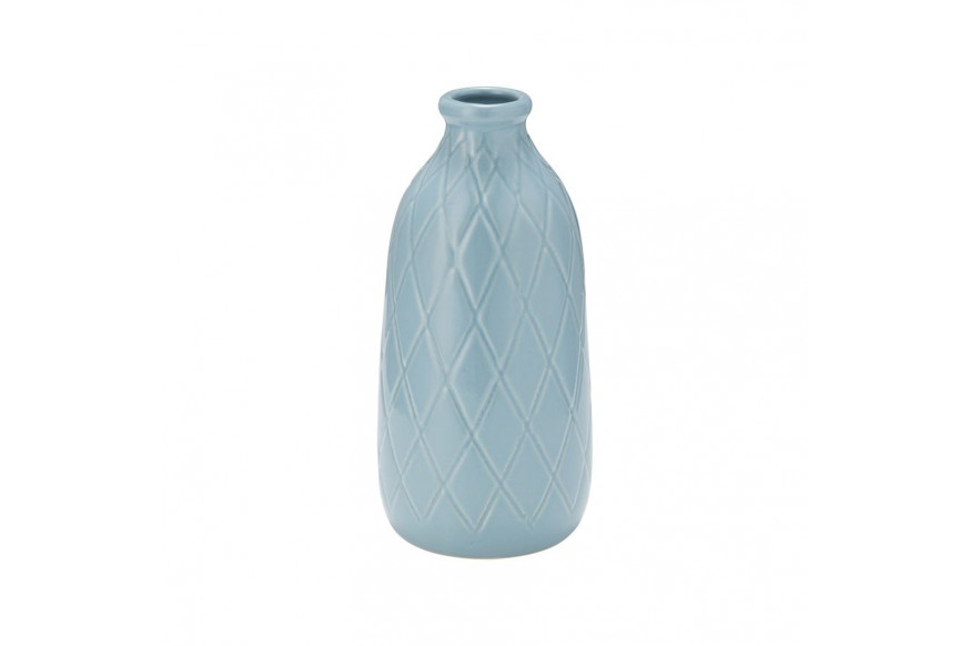 Sagebrook™ 9" Ceramic Plaid Textured Vase - Beige