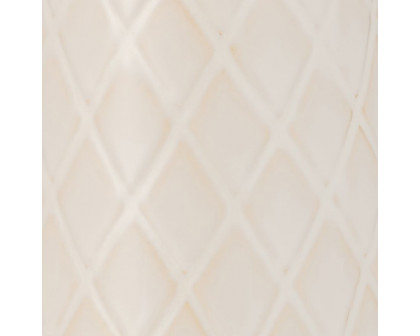 Sagebrook 12" Ceramic Plaid Textured Vase - Beige