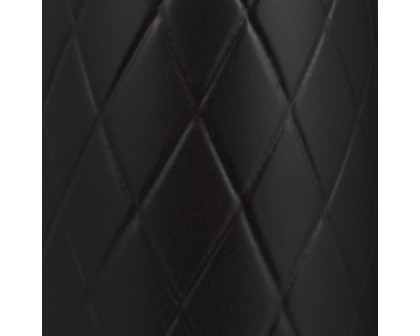 Sagebrook 16" Ceramic Plaid Textured Vase - Black