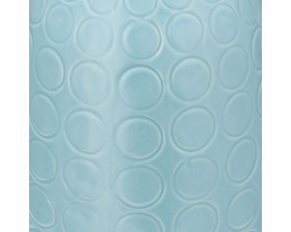 Sagebrook 16" Ceramic Circles Vase - Aqua Haze