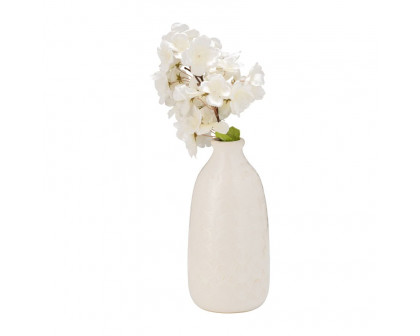 Sagebrook 9" Ceramic Circles Vase - Beige