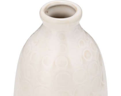 Sagebrook 9" Ceramic Circles Vase - Beige