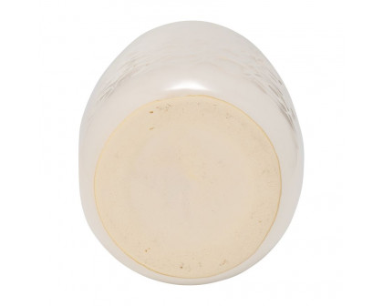 Sagebrook 9" Ceramic Circles Vase - Beige