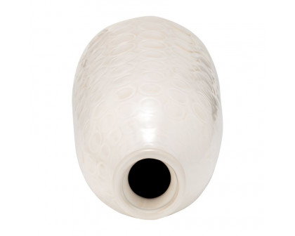 Sagebrook 12" Ceramic Circles Vase - Beige