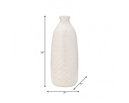 Sagebrook™ 16" Ceramic Circles Vase - Beige