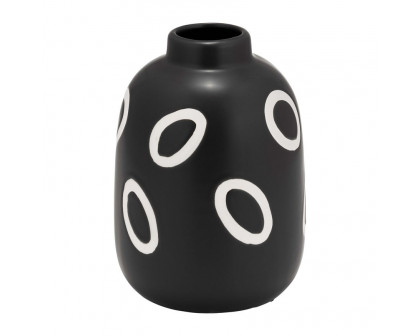 Sagebrook 9" Ceramic Spiral Dot Flower Vase