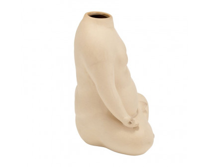 Sagebrook - 8" Ceramic Woman Body Flower Vase in Cream