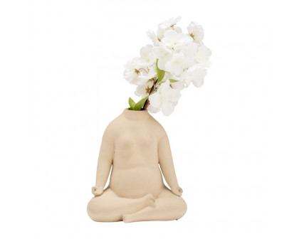 Sagebrook - 8" Ceramic Woman Body Flower Vase in Cream