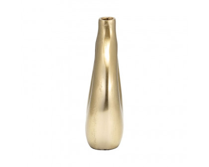 Sagebrook 10" Metal Open Cut Vase - Gold