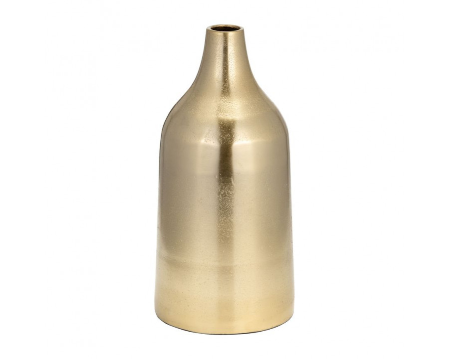 Sagebrook 12" Metal Bottle Vase - Gold