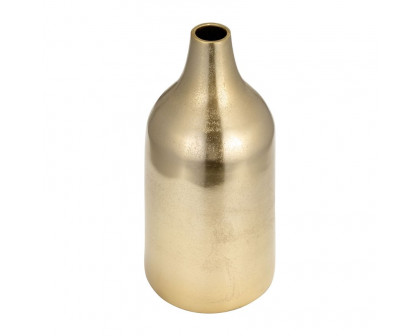 Sagebrook 12" Metal Bottle Vase - Gold