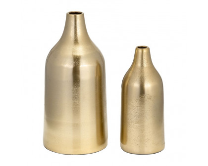 Sagebrook 12" Metal Bottle Vase - Gold