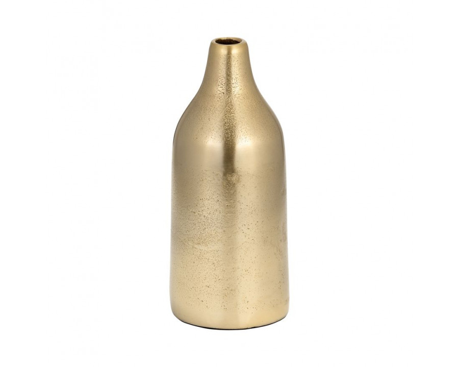 Sagebrook 9" Metal Bottle Vase - Gold