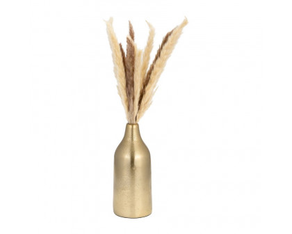 Sagebrook 9" Metal Bottle Vase - Gold