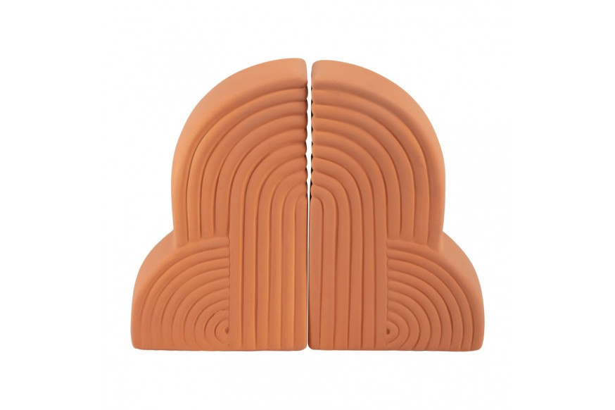 Sagebrook™ 13"x10" Ceramic Arches Bookends (Set Of 2) - Terracotta