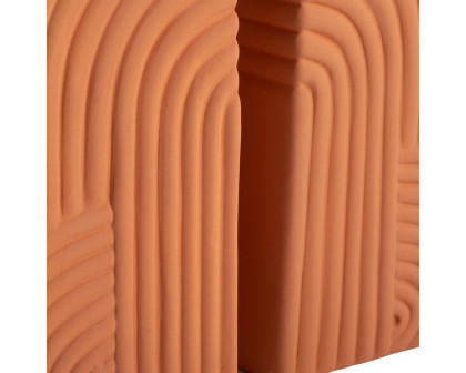 Sagebrook™ 13"x10" Ceramic Arches Bookends (Set Of 2) - Terracotta