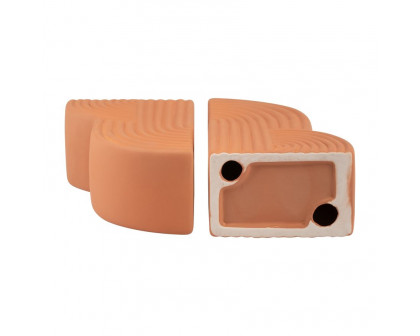 Sagebrook™ 13"x10" Ceramic Arches Bookends (Set Of 2) - Terracotta