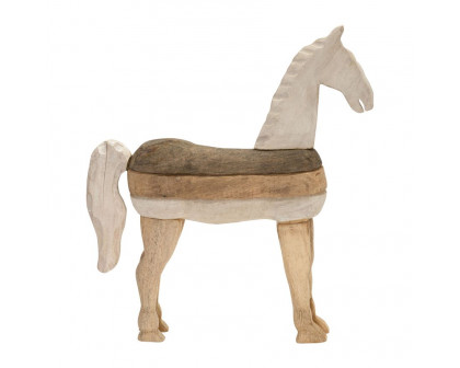 Sagebrook 19" Mango Wood Horse Sculpture