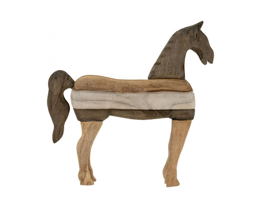 Sagebrook 19" Mango Wood Horse Sculpture