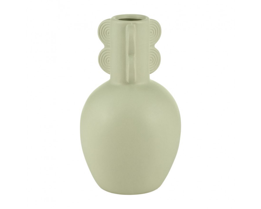 Sagebrook 9" Ceramic Eared Vase - Cucumber