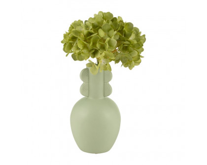 Sagebrook 9" Ceramic Eared Vase - Cucumber