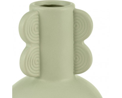 Sagebrook 9" Ceramic Eared Vase - Cucumber