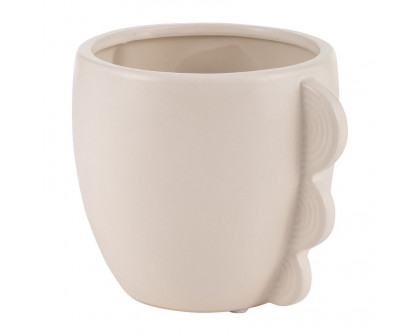 Sagebrook™ 5" Ceramic Eared Vase - Cotton