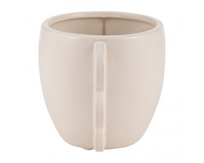 Sagebrook™ 5" Ceramic Eared Vase - Cotton