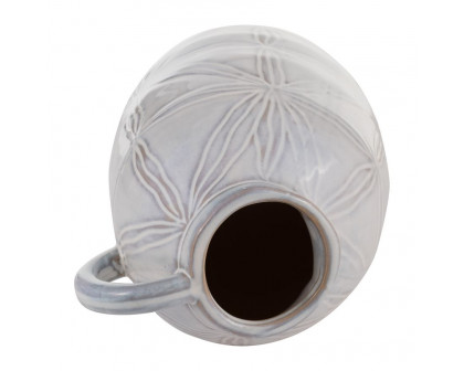 Sagebrook - 8" Ceramic Tribal Pitcher in Ivory