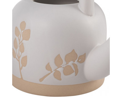 Sagebrook 7" Ceramic Watering Can - Ivory