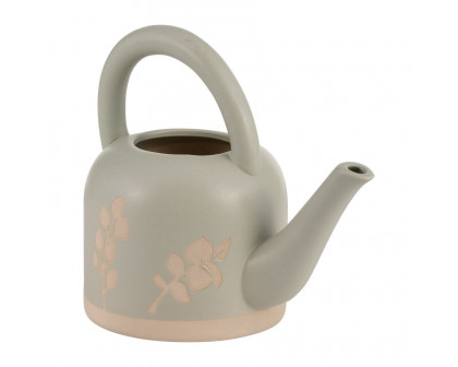 Sagebrook 7" Ceramic Watering Can - Cucumber