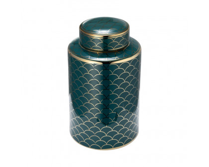 Sagebrook 16" Ceramic Honeycomb Jar With Lid