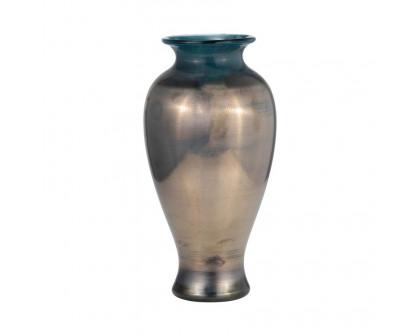 Sagebrook - 10" Metal Ribbed Vase