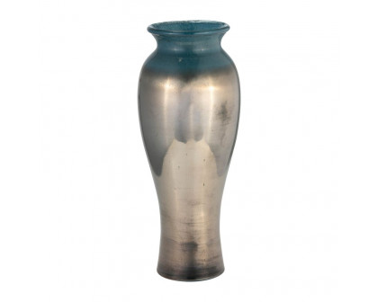 Sagebrook 16" Glass Olpe Vase - Teal