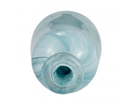 Sagebrook 12" Glass Bottle Vase - Teal