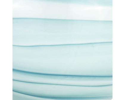 Sagebrook 10" Glass 2-tone Vase - Blue/White