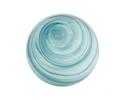 Sagebrook 10" Glass 2-tone Vase - Blue/White