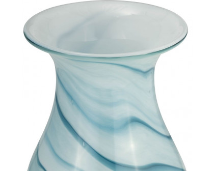 Sagebrook 11" Glass 2-tone Vase - Blue/White