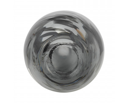 Sagebrook 15" Glass Swirl Vase - Black