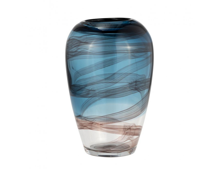 Sagebrook 9" Glass Swirl Vase