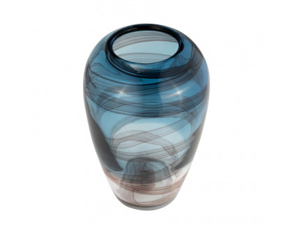 Sagebrook 9" Glass Swirl Vase