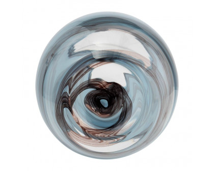 Sagebrook 13" Glass Swirl Vase - Blue