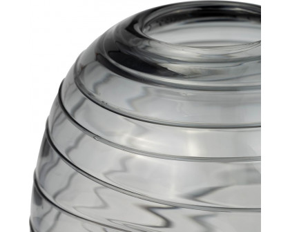 Sagebrook 8" Glass Pinched Vase - Smoke