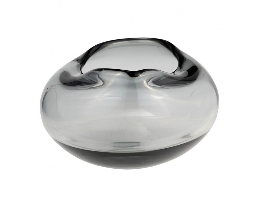 Sagebrook 10" Glass Irregular Shape Bowl - Smoke