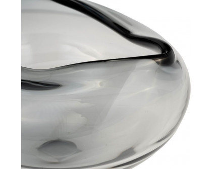 Sagebrook 10" Glass Irregular Shape Bowl - Smoke